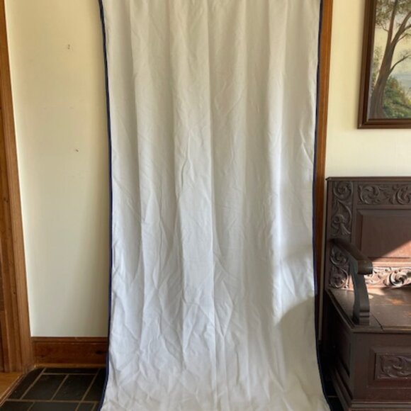 POTTERY BARN KIDS Blue Madras Plaid Patchwork Blackout Curtain Panel (1) - Picture 9 of 16